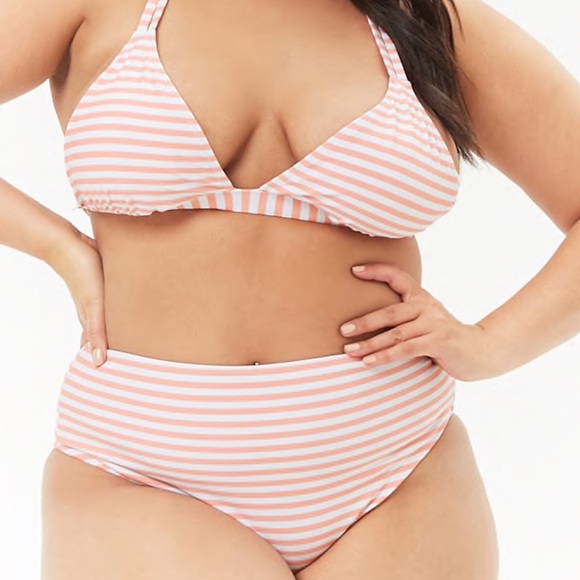 Forever 21 Other - BOGO 🆓 SALE Pinstriped Bikini 2 Piece Set (2X)